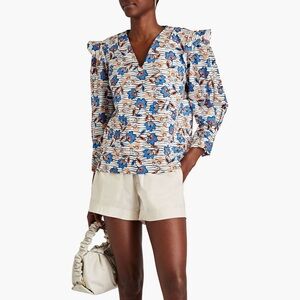 NWOT Derek lam 10 Crosby blouse floral sz 0